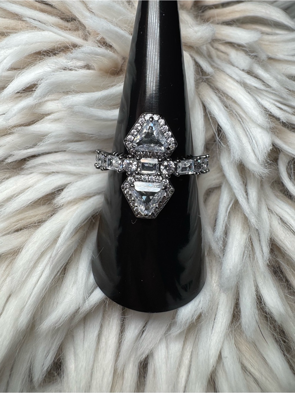 Bomb party diamond cubic zirconia ring
